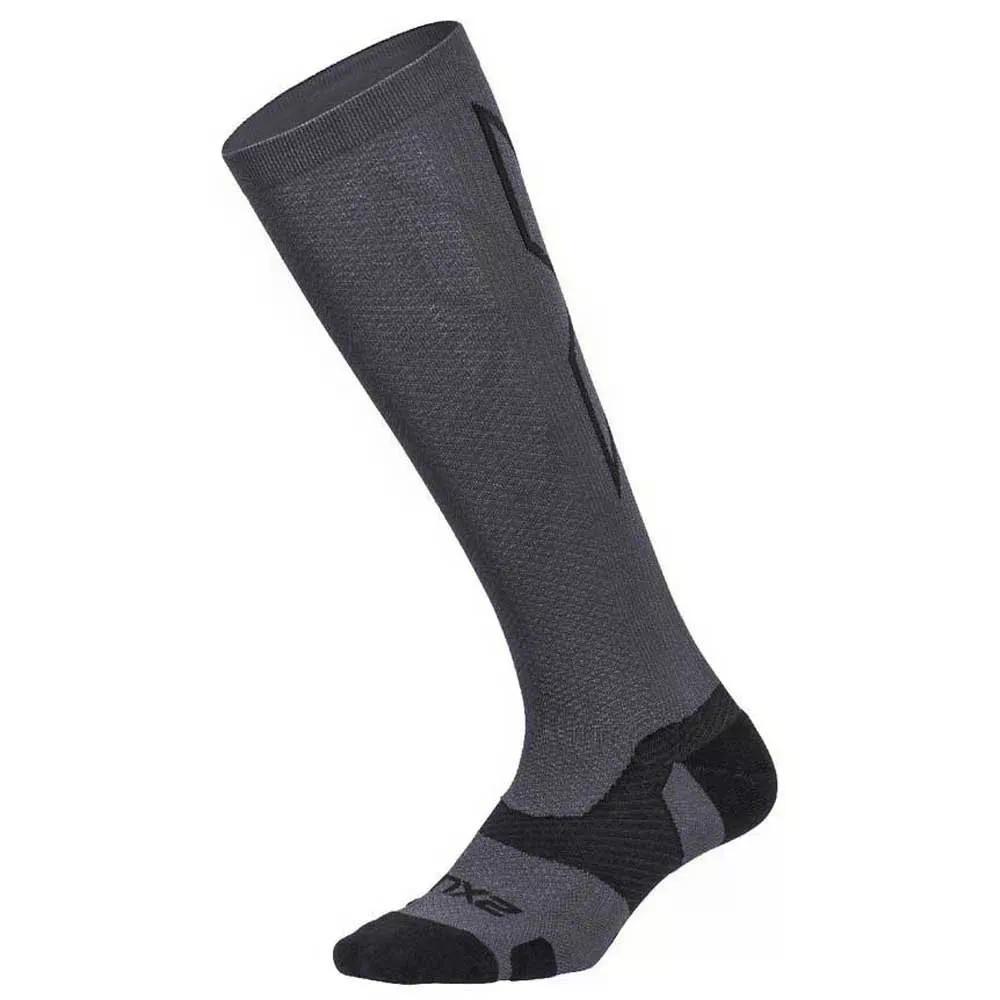 Rakuten - 2XU Vectr Light Cushion 43- 長靴下 50 cm （ Titanium/Black ） [t]