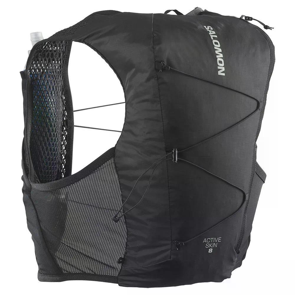 樂天商城 - サロモン アクティブ スキン 8L セット ハイドレーションベスト （ Black/Metal ） | SALOMON Active Skin 8L Set Hydration Vest [t]