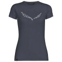 サレワ ソリッドロゴ ドライ-リリース ショート スリーブ Tシャツ レディース ( Premium Navy Melange ) | SALEWA Solid...