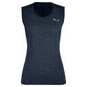 サレワ ペドロック 3 ドライトン ノースリーブ Tシャツ レディース ( Premium Navy Melange ) | SALEWA Pedroc 3 D...