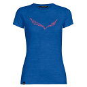 サレワ ソリッドロゴ ドライ-リリース ショート スリーブ Tシャツ レディース ( Electric Melange ) | SALEWA Solidlogo...