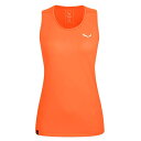 サレワ スポーティ ドライトン ノースリーブ Tシャツ レディース ( Red Orange ) | SALEWA Sporty Dryton sleevele...