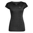 サレワ プエズ メランジェ ドライトン ショート スリーブ Tシャツ レディース ( Black Out Melange ) | SALEWA Puez Mel...