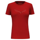 サレワ ピュア イーグル フレーム ドライ ショート スリーブ Tシャツ レディース ( Flame Melange ) | SALEWA Pure Eagle...