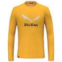 サレワ ソリッドロゴ ドライトン ロング スリーブ Tシャツ ( Gold ) | SALEWA Solidlogo Dryton long sleeve T-...