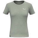 サレワ イーグル ミニロゴ AM ショート スリーブ Tシャツ レディース ( Shadow ) | SALEWA Eagle Minilogo AM shor...