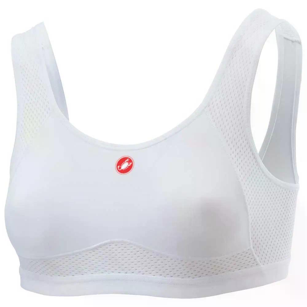カステリ ロッソコルサ ミディアムインパクト スポーツブラ （ White ） | CASTELLI Rosso Corsa Medium Impact Sports Bra [t]