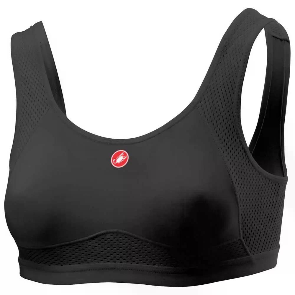 カステリ ロッソコルサ ミディアムインパクト スポーツブラ （ Black ） | CASTELLI Rosso Corsa Medium Impact Sports Bra [t]