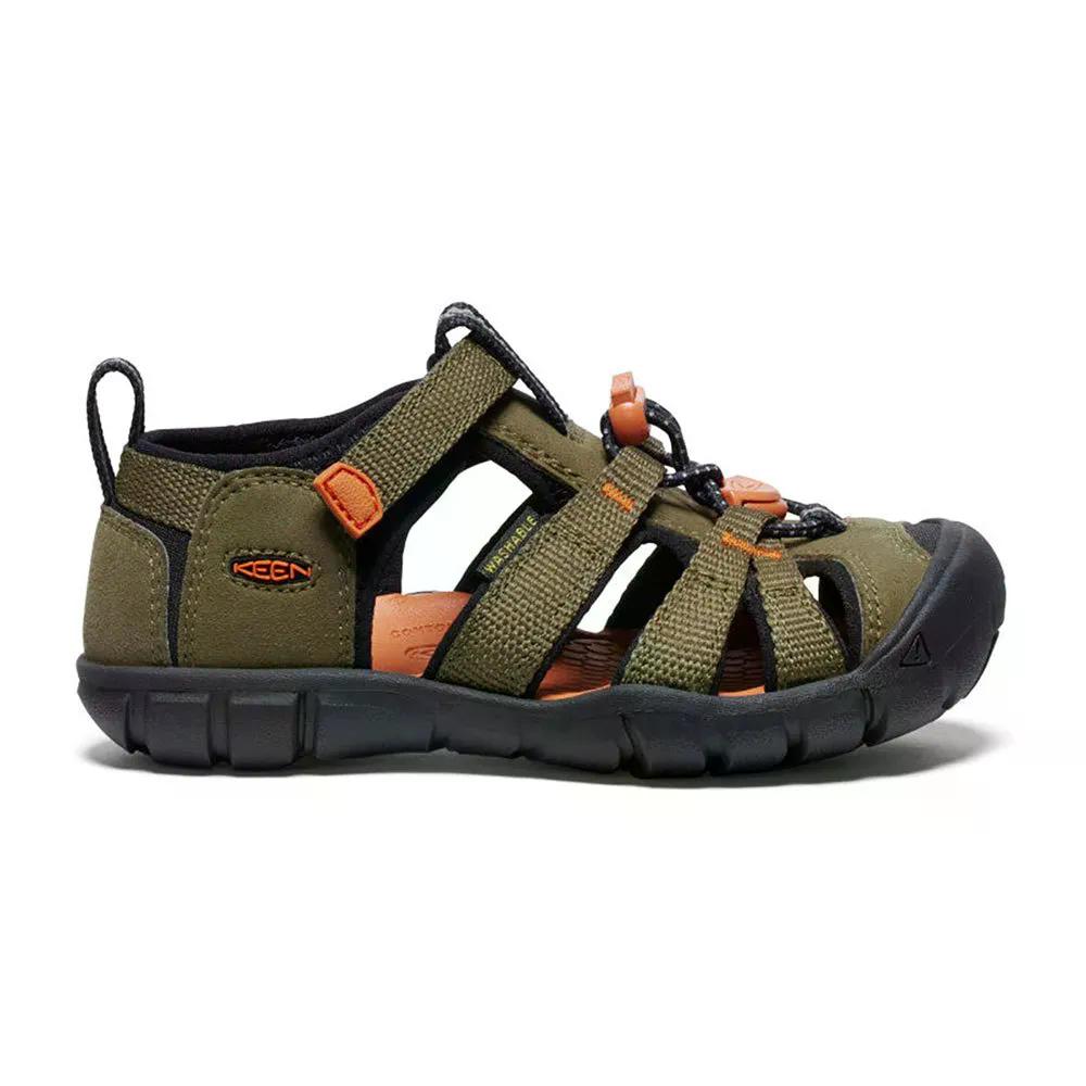 休閑鞋系列 - キーン シーキャンプ II CNX キッズ サンダル （ DarkOlive/Gold ） | KEEN Seacamp II CNX Kids Sandals [t]