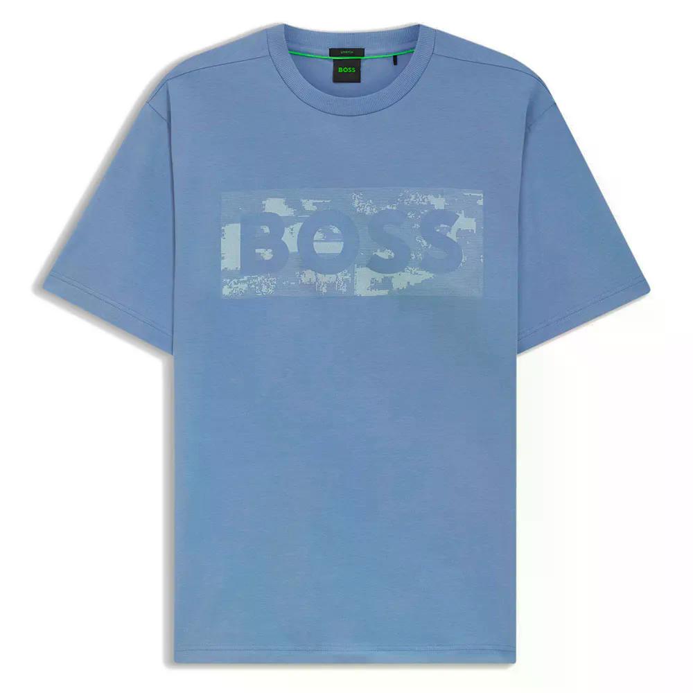 樂天商城 - BOSS Globe Logopattern 10278673 半袖Tシャツ （ LightPastelBlue ） [t]