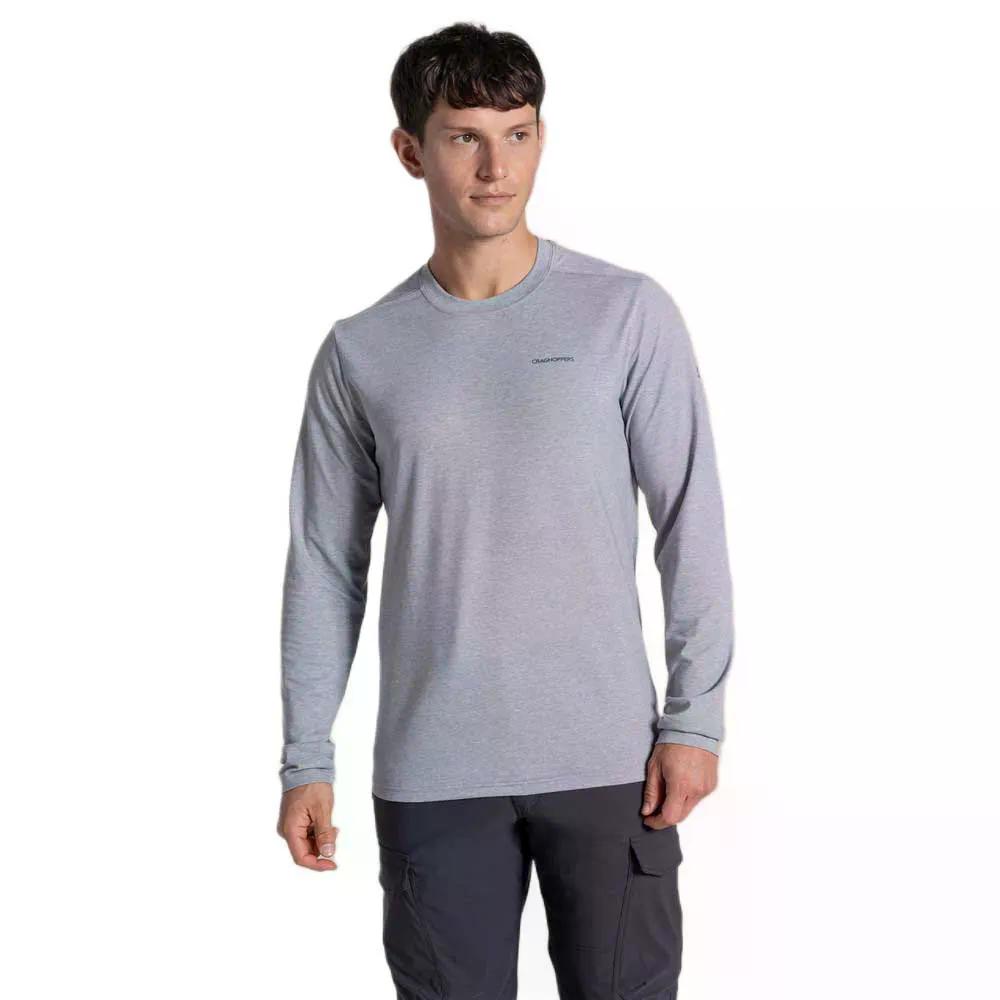 クラグホッパーズ ノシライフ アベル ロングスリーブ Tシャツ （ SoftGreyMarl ） | CRAGHOPPERS NosiLife Abel Long Sleeve T-Shirt 
