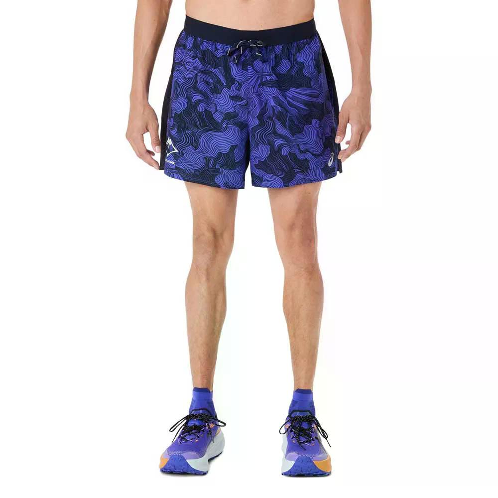 アシックス フジトレイル オールオーバー プリント 5インチ ショーツ （ Midnight/CobaltBurst/Cream ） | ASICS Fujitrail All Over Printed 5in shorts [t]