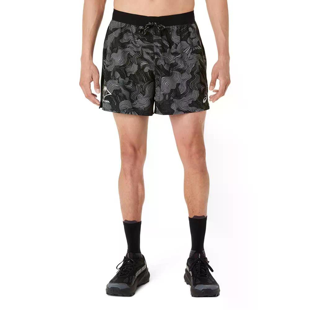 アシックス フジトレイル オールオーバー プリント 5インチ ショーツ （ PerformanceBlack/Carbon/Cream ） | ASICS Fujitrail All Over Printed 5in shorts [t]