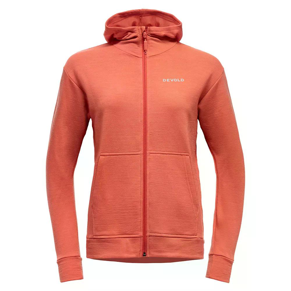デボルド オブ ノルウェー エブリデイ フルジップ スウェットシャツ レディース （ Coral ） | DEVOLD OF NORWAY Everyday full zip sweatshirt Woman 