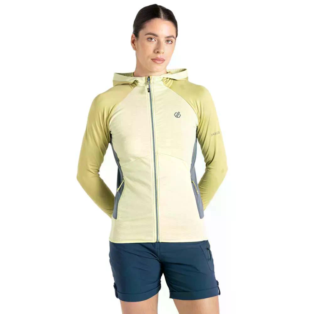 デアツービー エボルビング コア フルジップ スウェットシャツ レディース （ Bamboo/ButterflyGreen ） | Dare2B Evolving Core full zip sweatshirt Woman 