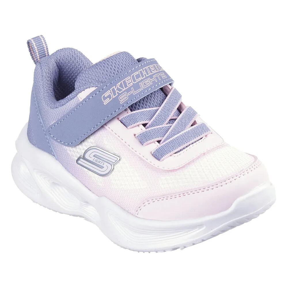 樂天商城 - スケッチャーズ ソラ グロー ジュニア スニーカー （ Gray Mesh / Light Pink Trim ） | SKECHERS Sola Glow Junior trainers [t]