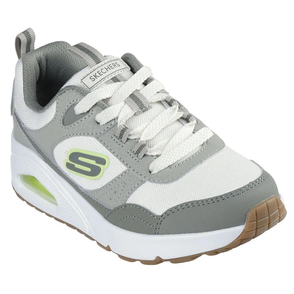 スケッチャーズ ウノ ジュニア スニーカー （ Olive Synthetic / Sage Textile / Lime Trim ） | SKECH..