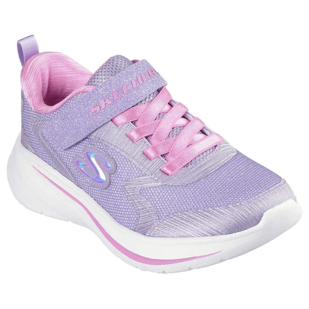 Casual Shoes - スケッチャーズ ウェーブ 92 ジュニア スニーカー （ Lavender Sparkle Mesh / Trim ） | SKECHERS Wave 92 Junior trainers [t]