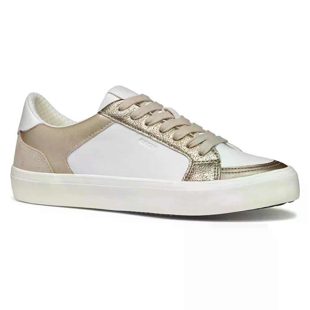 樂天商城 - ジェオックス エメレニー E スニーカー レディース （ White/LightGold ） | GEOX Emmeleny E sneakers Woman [t]