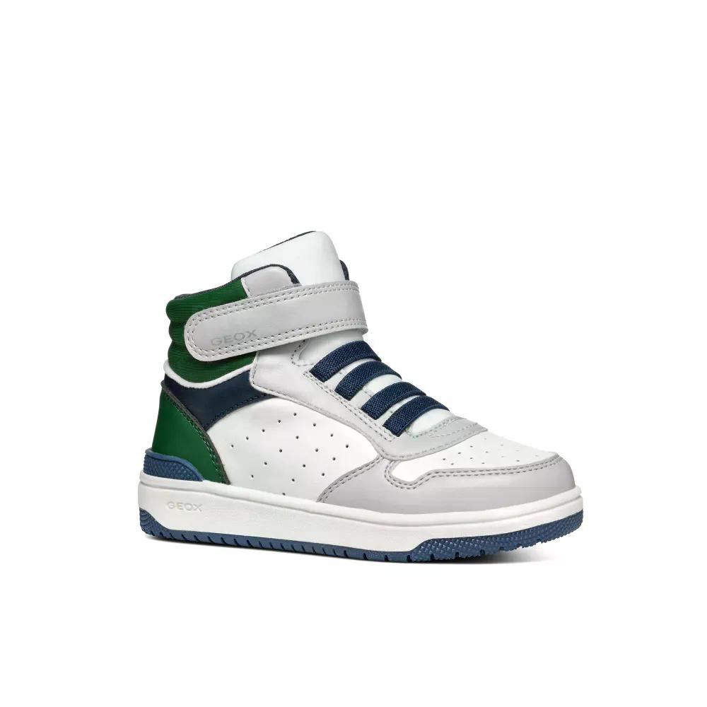 ジェオックス ワシバ キッズ スニーカー （ LightGrey/DarkGreen ） GEOX Washiba Kids sneakers t