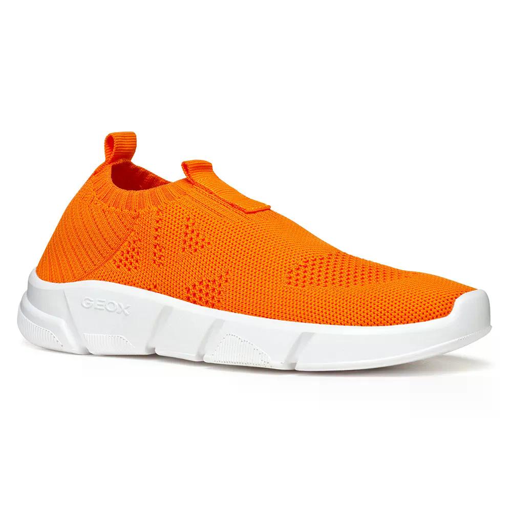 樂天商城 - ジェオックス アリル レースレス キッズ スニーカー （ Orange ） | GEOX Aril Laceless Kids sneakers [t]