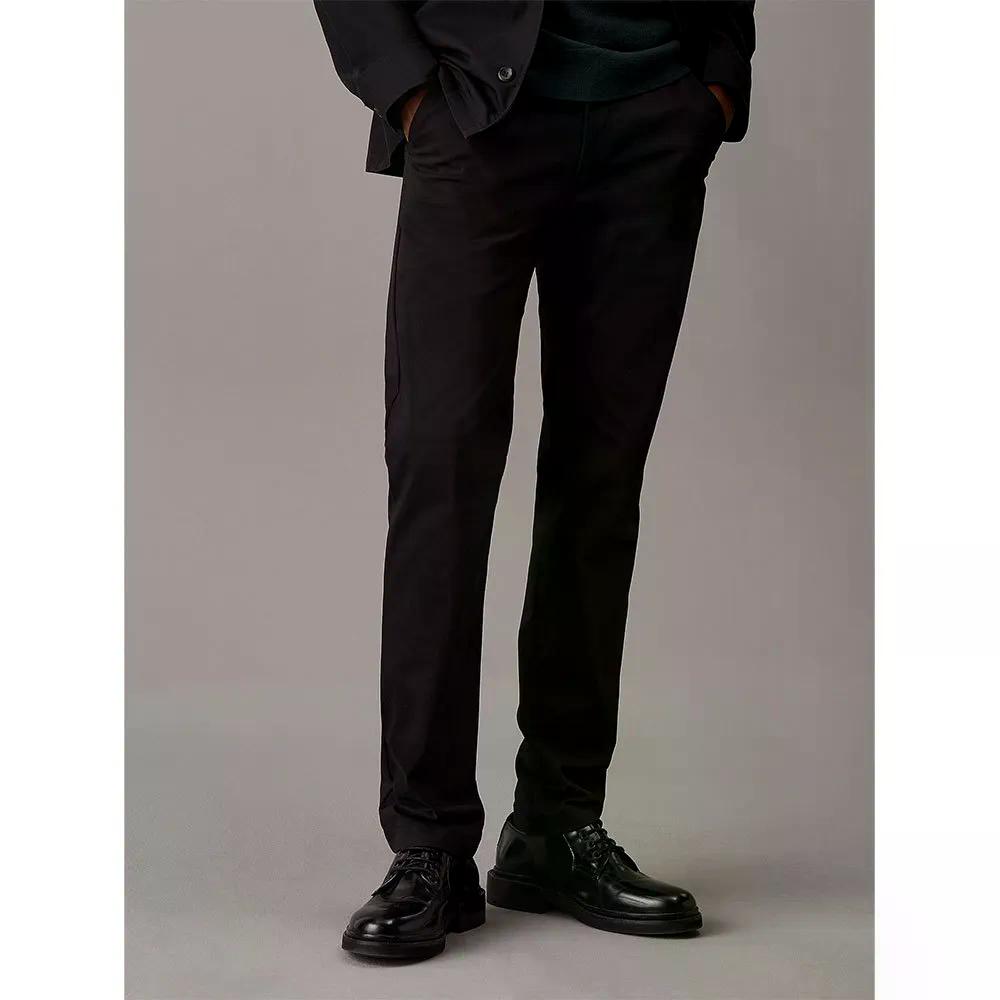 カルバン クライン サテン ストレッチ チノ パンツ （ CkBlack ） | CALVIN KLEIN Sateen Stretch chino pants [t]