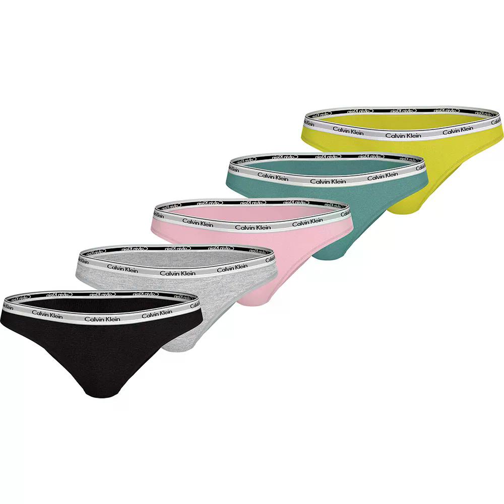 カルバン クライン 000QD5208E パンティーズ ファイブ ユニット （ Blk/Gryhtr/BfPk/LvlyTl/KwlLm ） | CALVIN KLEIN 000QD5208E panties 5 units [t]