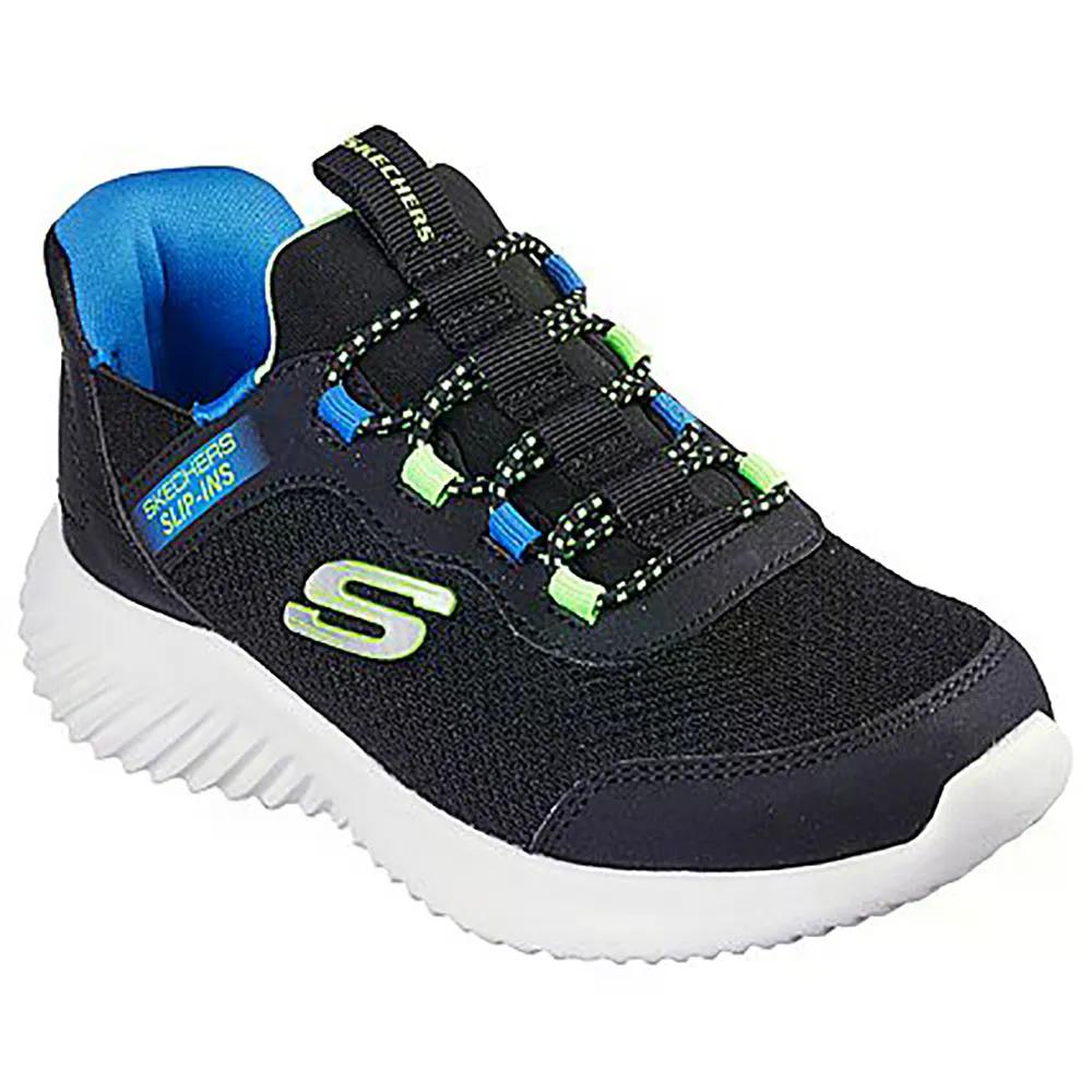 SKECHERS - SKECHERS Bounder Brisk Burst Sneakers （ BlackSynthetic/Textile/Blue&BlackTrim ） [t]