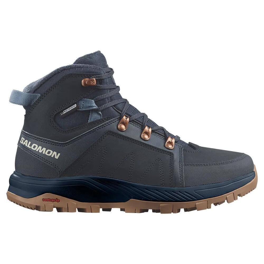 サロモン アウトチル シンサレート クライマ WP ハイキング ブーツ （ Carbon/Carbon/BeringSea ） | SALOMON Outchill Thinsulate Clima WP hiking boots 