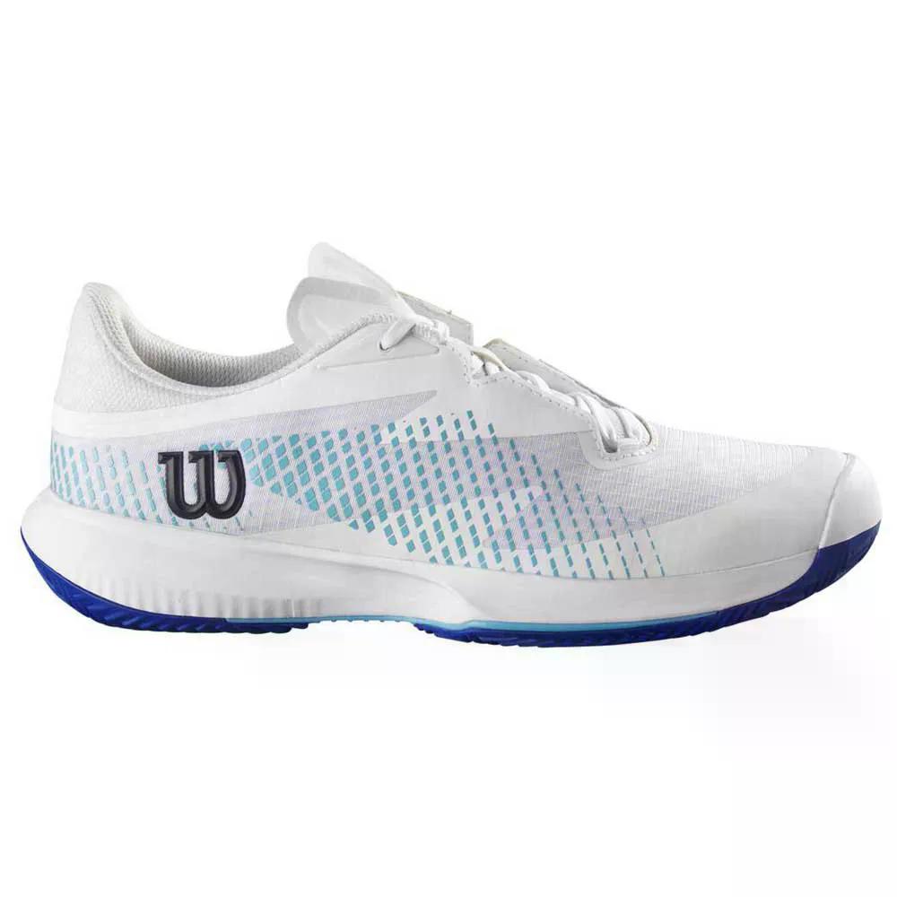 ウィルソン カオス スウィフト 1.5 クレーコート テニスシューズ （ White/BlueAtoll/LapisBlue ） | WILSON Kaos Swift 1.5 Clay Court Tennis Shoes [t]