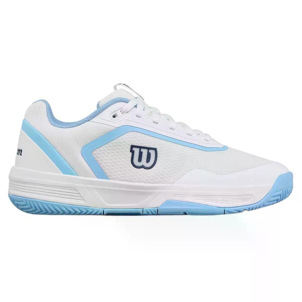 ウィルソン コートグライド オールコート テニスシューズ レディース （ White/AiryBlue/NavyBlazer ） | WILSON Courtglide All Court Tennis Shoes Women [t]