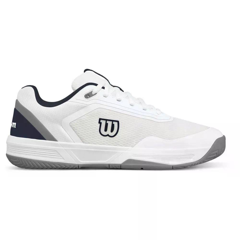 ウィルソン コートグライド オールコート テニスシューズ （ White/NavyBlazer/Quarry ） | WILSON Courtglide All Court Tennis Shoes [t]