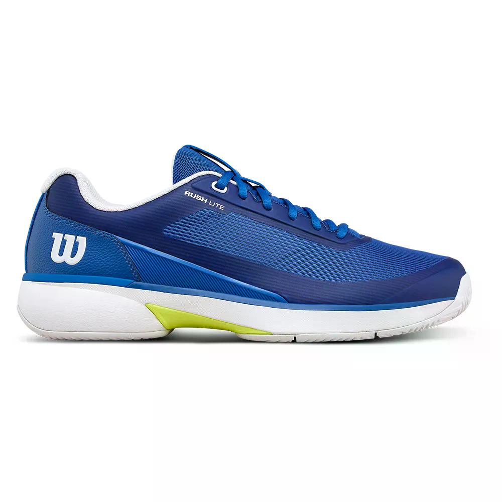 ウィルソン ラッシュ ライト 5 オールコート テニスシューズ （ DejaVuBlue/White/SafetyYellow ） | WILSON Rush Lite 5 All Court Tennis Shoes [t]