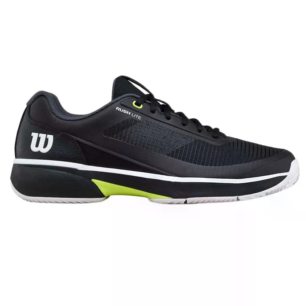 樂天商城 - WILSON Rush Lite 5 クレーコート用シューズ （ Black/White/SafetyYellow ） [t]