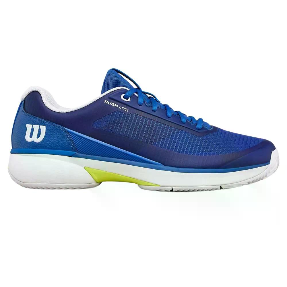 ウィルソン ラッシュ ライト 5 クレーコート テニスシューズ （ DejaVuBlue/White/SafetyYellow ） | WILSON Rush Lite 5 Clay Court Tennis Shoes [t]