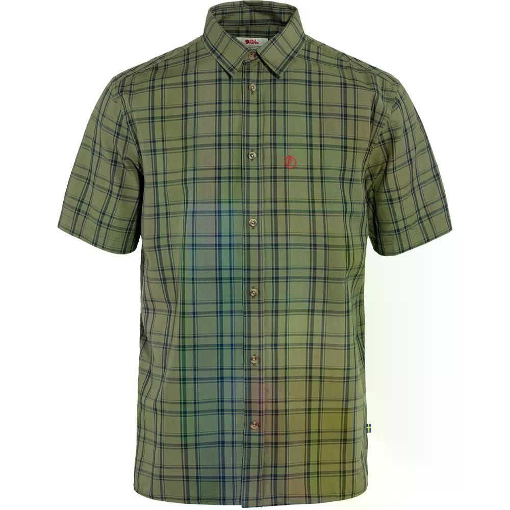 Rakuten - Fjallraven Ovik Lite 半袖シャツ （ Green/DarkNavy ） [t]