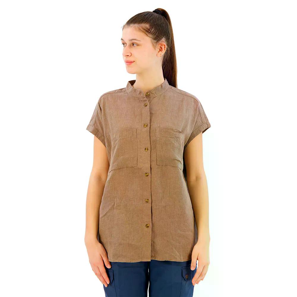 フェールラーベン オービック ヘンプ ショートスリーブ シャツ ウーマン （ SuedeBrown ） | Fjallraven Ovik Hemp Short Sleeve Shirt woman 