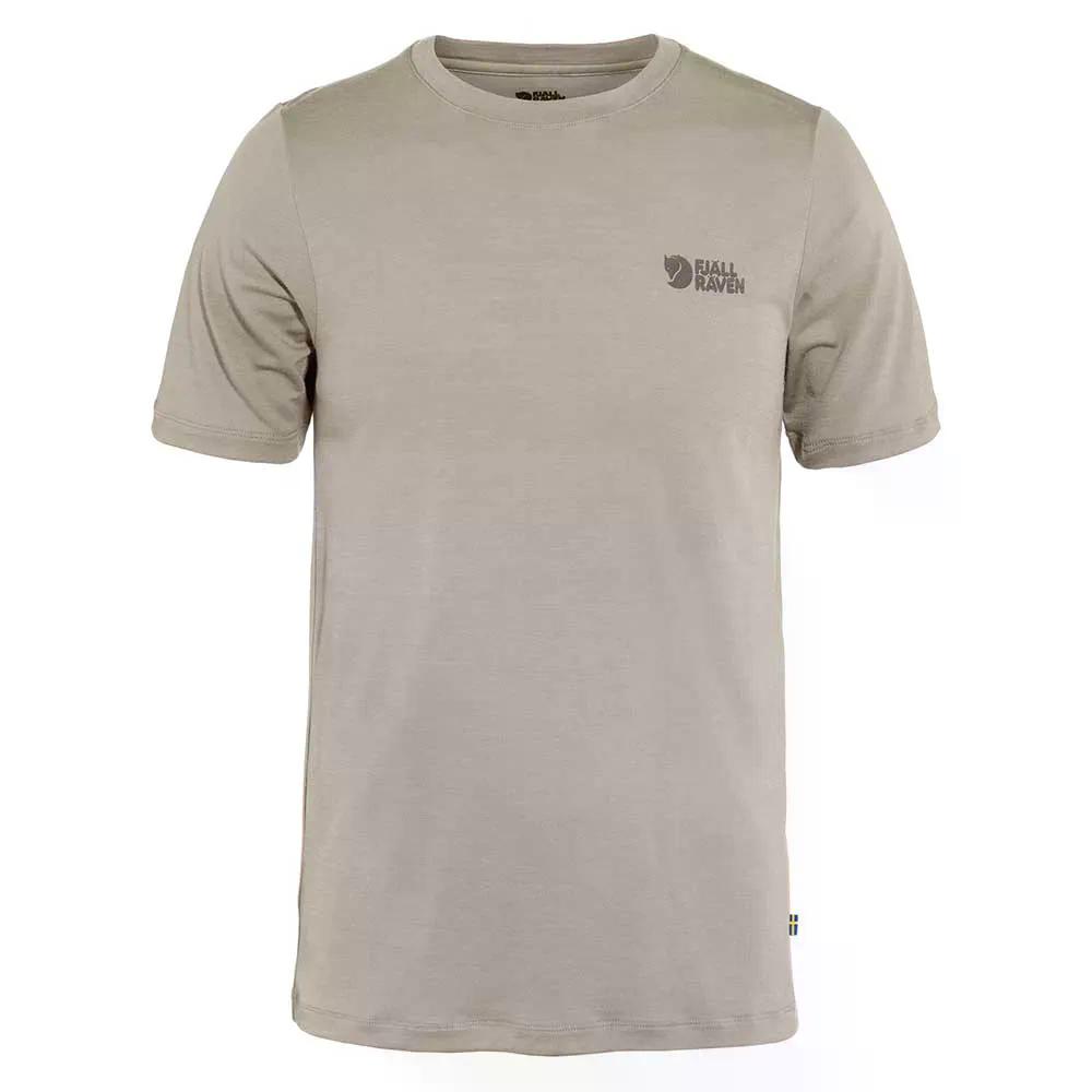 Rakuten - Fjallraven Abisko Wool Logo 半袖Tシャツ （ LightFossil ） [t]