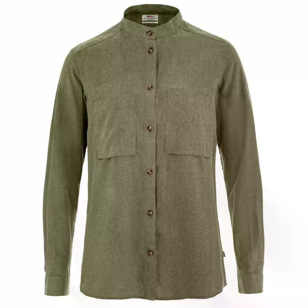 樂天商城 - フェールラーベン オービック ヘンプ ロングスリーブ シャツ ウーマン （ Green ） | Fjallraven Ovik Hemp Long Sleeve Shirt woman [t]