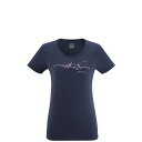 ミレー ディヴィノ ショート スリーブ Tシャツ レディース ( Saphir ) | MILLET Divino short sleeve T-shirt W...