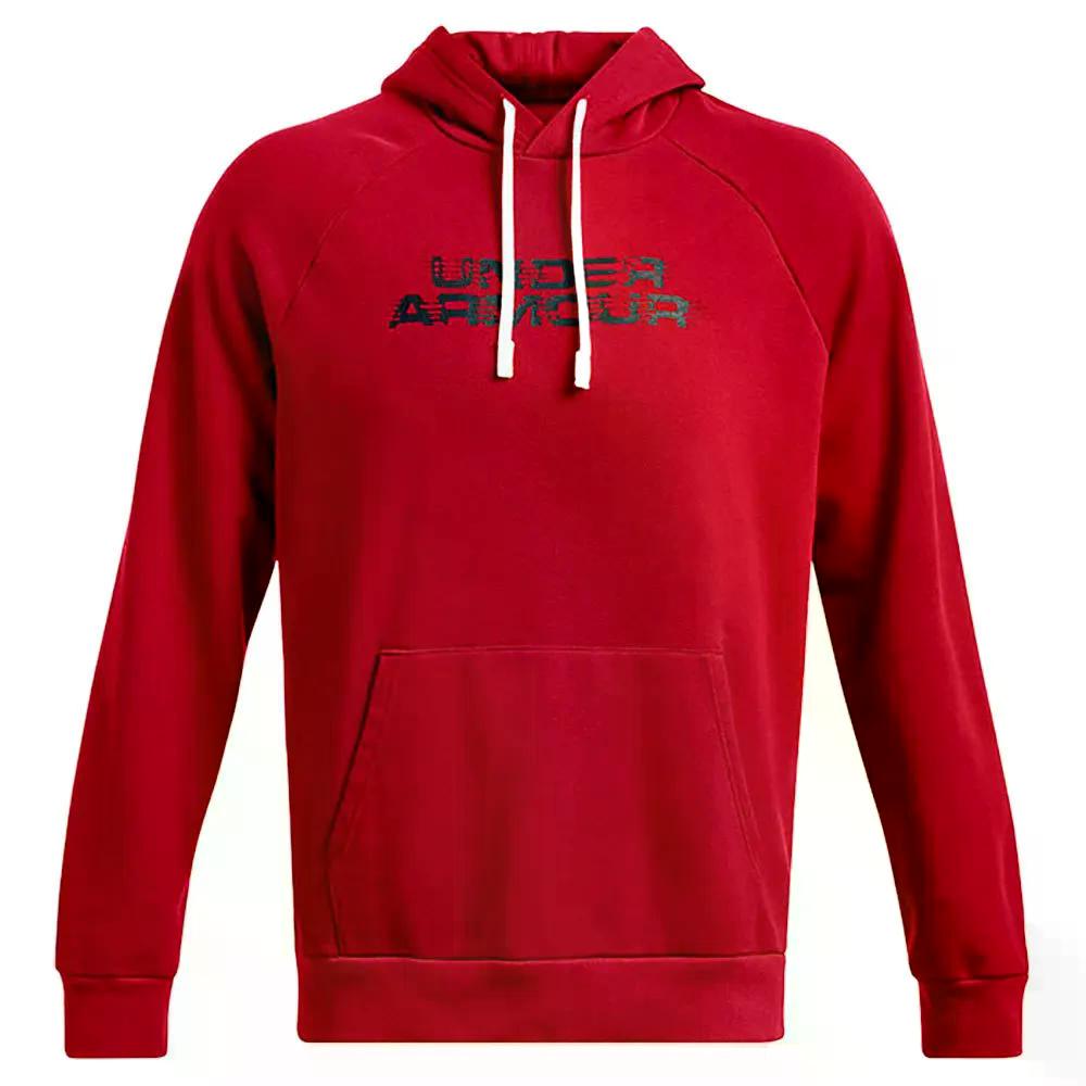 アンダーアーマー ライバル フリース テクスチャード コールドギア パーカー （ Cardinal/Black ） UNDER ARMOUR Rival Fleece Textured ColdGear Hoodie t