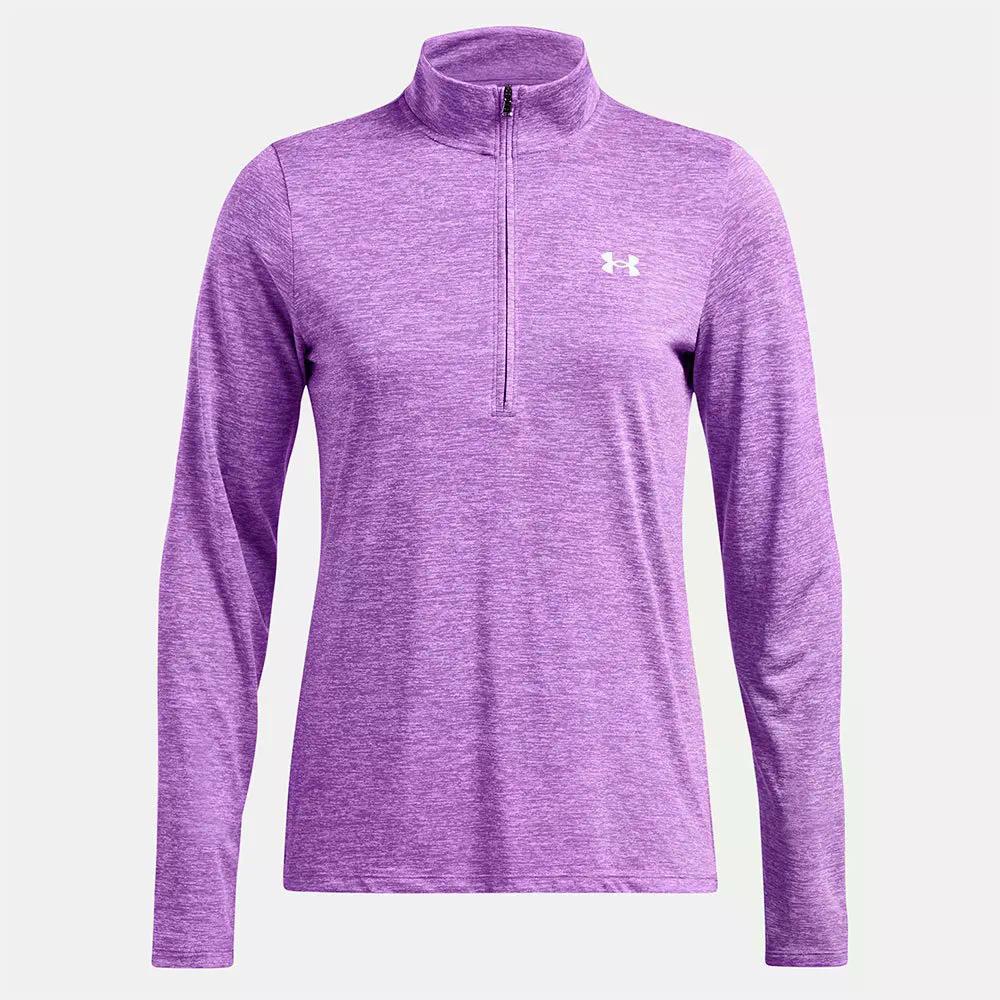 Rakuten - アンダーアーマー テック ツイスト ハーフジップ スウェットシャツ （ Lavish/White ） | UNDER ARMOUR Tech Twist half zip sweatshirt [t]