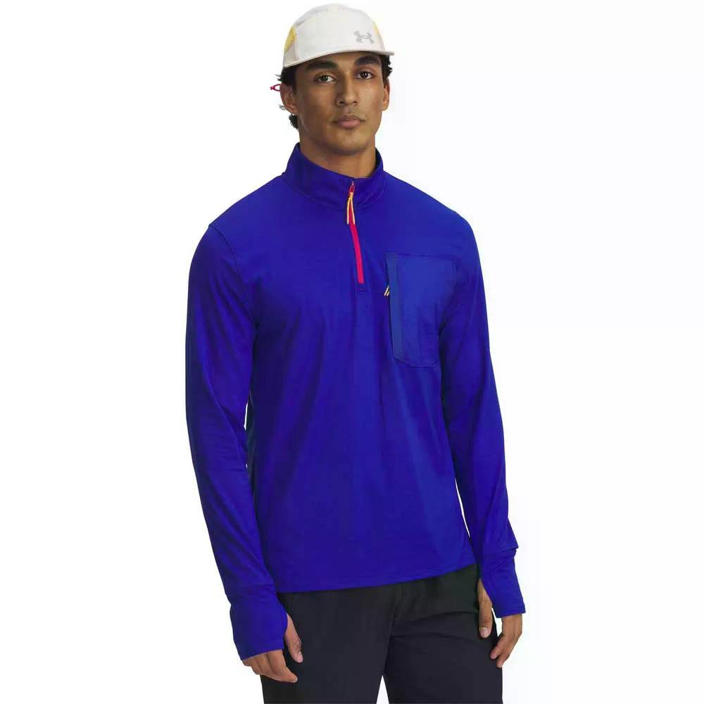 アンダーアーマー トレイル ラン ハーフジップ スウェットシャツ （ Royal/Reflective ） | UNDER ARMOUR Trail Run half zip sweatshirt 