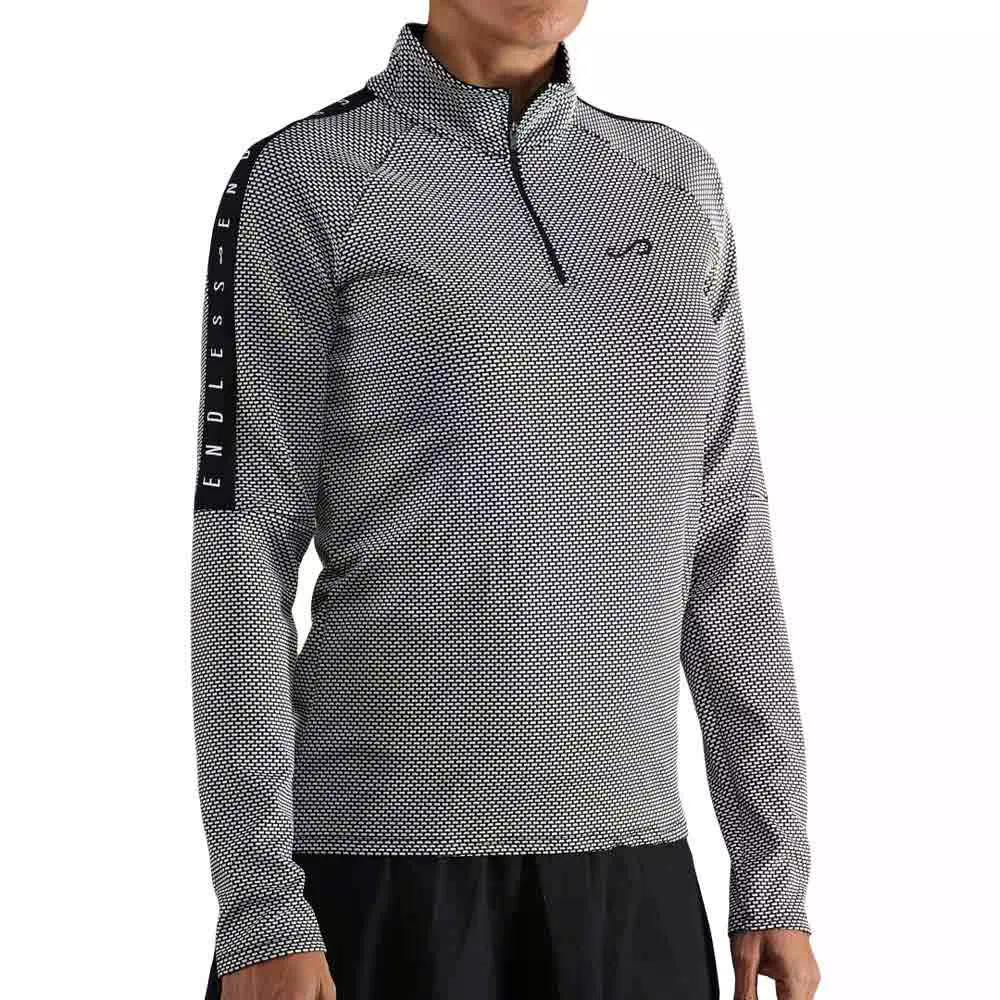 エンドレス キルシュ アイコニック II ハーフジップ スウェットシャツ （ BlackWhite ） | ENDLESS Kirsch iconic ii half zip sweatshirt [t]