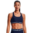 アンダーアーマー クロスバック ミディアム インパクト スポーツ ブラ レディース ( Midnight Navy / Midnight Navy / Whit...