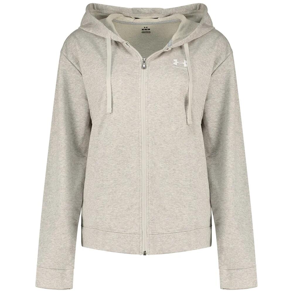 アンダーアーマー ライバル テリー フルジップ スウェットシャツ レディース （ Mod Gray / White ） | UNDER ARMOUR Rival Terry full zip sweatshirt Women [t]