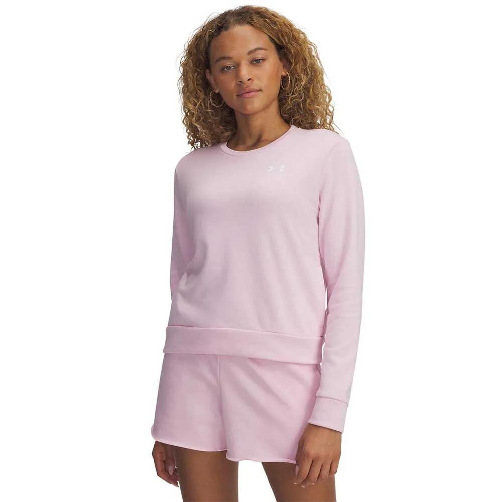 樂天商城 - アンダーアーマー ライバル テリー スウェットシャツ レディース （ Prime Pink / White ） | UNDER ARMOUR Rival Terry sweatshirt Women [t]