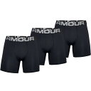 アンダーアーマー チャージドコットン 6インチ ボクサー 3枚セット ( Black / Black ) | UNDER ARMOUR Charged Cott...