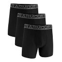 アンダーアーマー エッセンシャル テック メッシュ 6インチ ボクサー 3枚セット ( 001-Black ) | UNDER ARMOUR Essential...