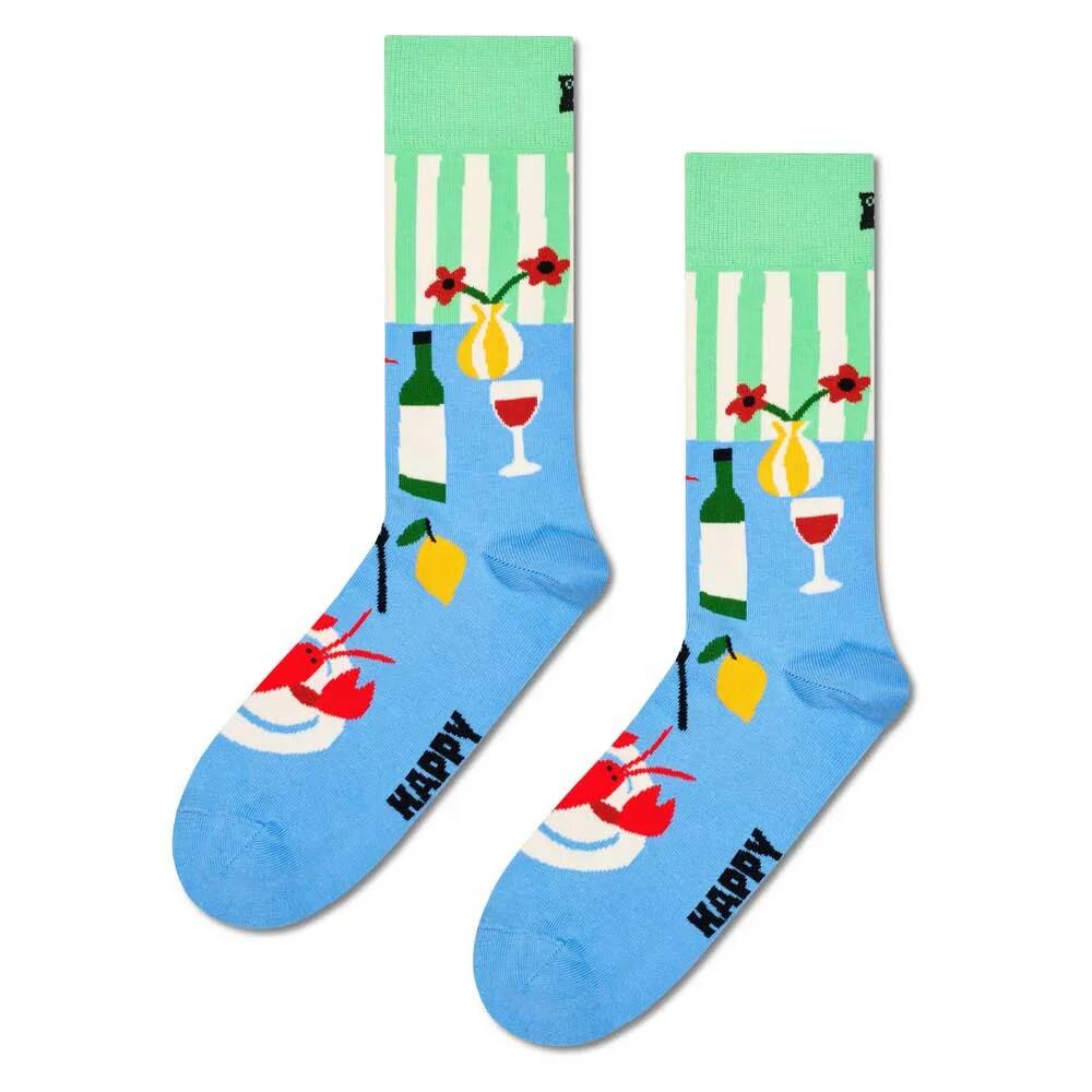 ハッピーソックス ディナー クルー ソックス （ Light Blue ） | HAPPY SOCKS Dinner crew socks [t]